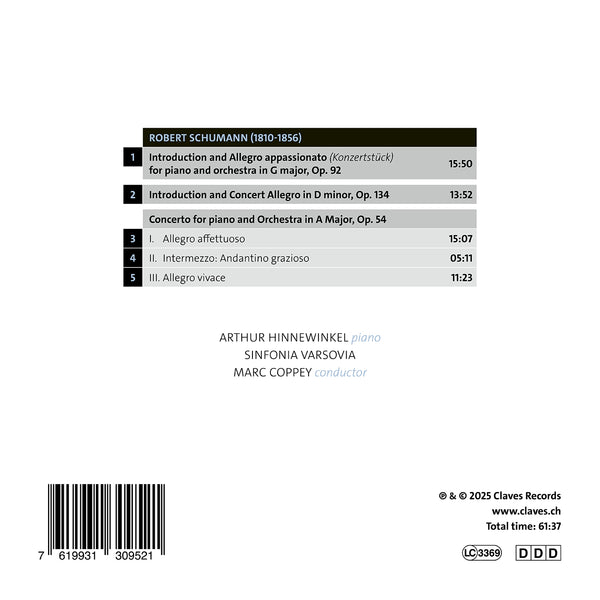 (2025) Schumann: Works for Piano & Orchestra / CD 3095 - Claves Records (2025) Schumann: Works for Piano & Orchestra / CD 3095 - Claves Records