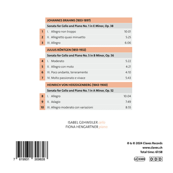(2024) «LIEBER FREUND» Sonatas by Brahms, Röntgen & von Herzogenberg / CD 3098 - Claves Records (2024) «LIEBER FREUND» Sonatas by Brahms, Röntgen & von Herzogenberg / CD 3098 - Claves Records