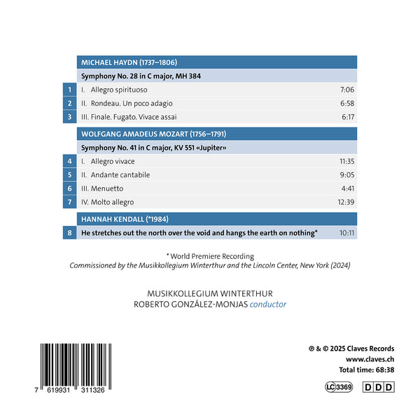 (2025) «Vergehen» works by Haydn - Mozart - Kendall / CD 3113 - Claves Records (2025) «Vergehen» works by Haydn - Mozart - Kendall / CD 3113 - Claves Records