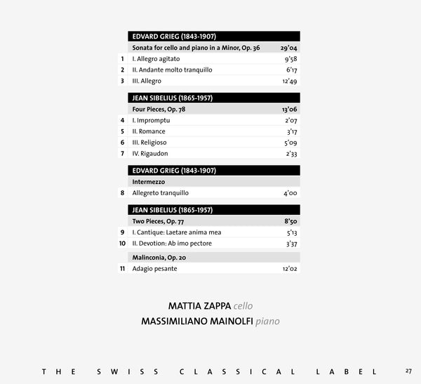 (2010) Sibelius & Grieg : Music for Cello and Piano  (2010) Sibelius & Grieg : Music for Cello and Piano