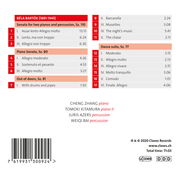 (2020) Bartók: Works for Solo Piano, Sonata for Two Pianos & Percussions / CD 3009 - Claves Records (2020) Bartók: Works for Solo Piano, Sonata for Two Pianos & Percussions / CD 3009 - Claves Records