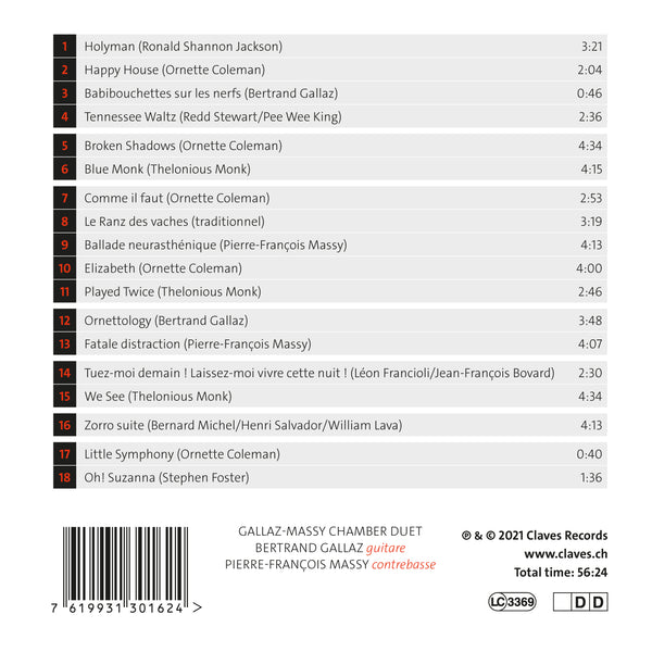 (2021) Comme il faut - Gallaz-Massy Chamber Duet / CD 3016 - Claves Records (2021) Comme il faut - Gallaz-Massy Chamber Duet / CD 3016 - Claves Records