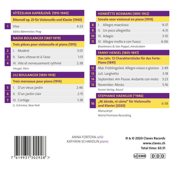 (2021) Frauenstimmen - Duo Anna Fortova, Kathrin Schmidlin / CD 3029 - Claves Records (2021) Frauenstimmen - Duo Anna Fortova, Kathrin Schmidlin / CD 3029 - Claves Records