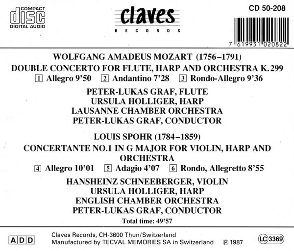 (1987) Mozart & Spohr: Concertante Works / CD 0208 - Claves Records