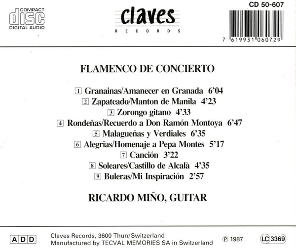 (1987) Flamenco De Concierto / CD 0607 - Claves Records (1987) Flamenco De Concierto / CD 0607 - Claves Records