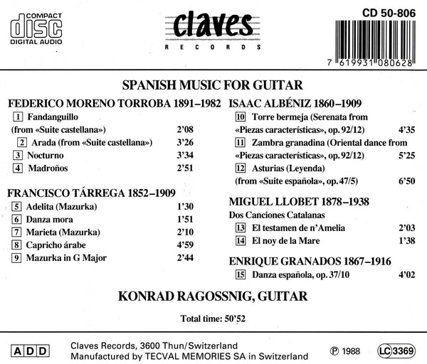 (1988) Spanish Music For Guitar / CD 0806 - Claves Records (1988) Spanish Music For Guitar / CD 0806 - Claves Records