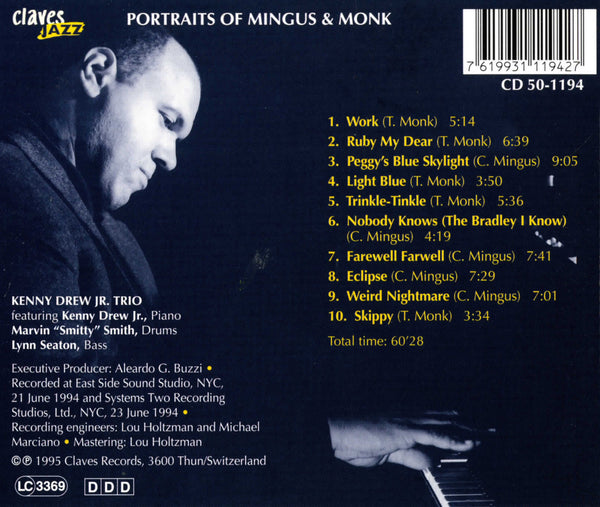 (2013) Portraits of Charles Mingus and Thelonious Monk / CJ 1194 - Claves Records
