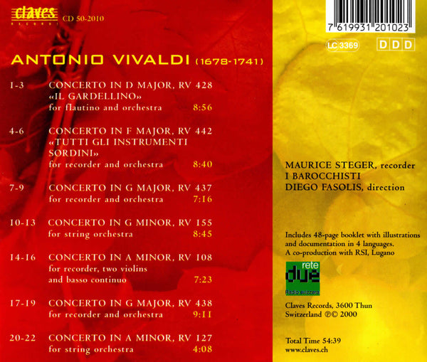 (2000) Vivaldi: Concertos / CD 2010 - Claves Records