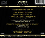 (2001) Mendelssohn: The Hebrides Overture - Violin Concerto in E Minor - Symphony No. 4 in A Major "Italian"