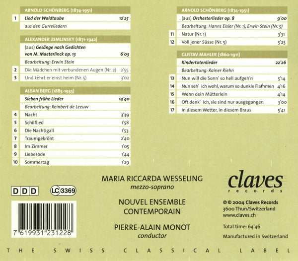 (2004) Wien 1900: Modern Songs for Soprano & Ensemble / CD 2312 - Claves Records