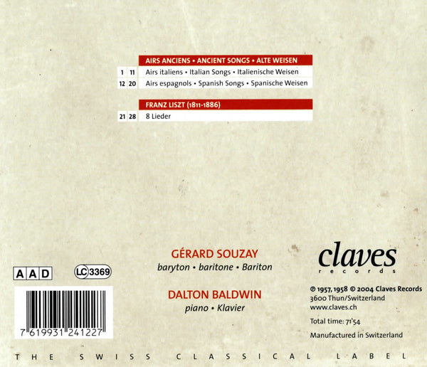 (2004) Song Recital / CD 2412 - Claves Records (2004) Song Recital / CD 2412 - Claves Records