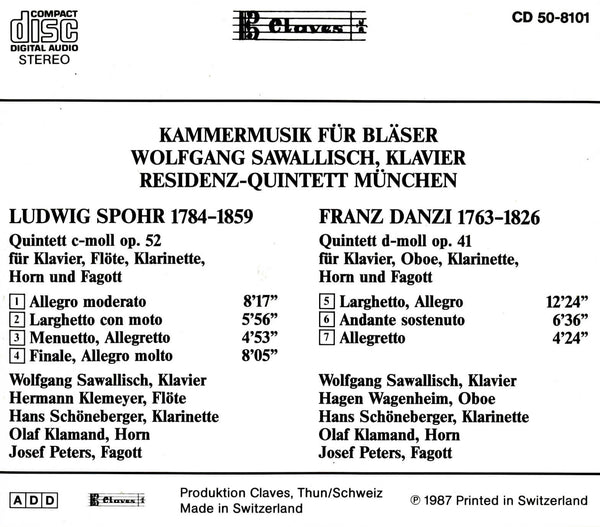 (1987) Chamber Music for Winds & Piano / CD 8101 - Claves Records (1987) Chamber Music for Winds & Piano / CD 8101 - Claves Records