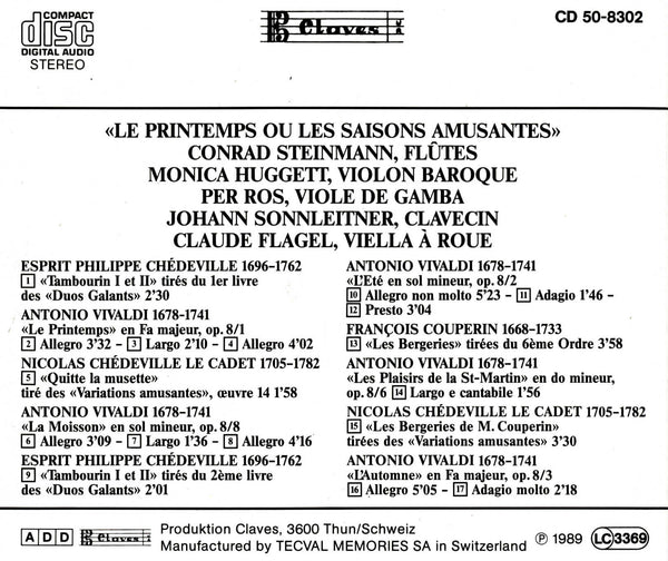 (1989) Vivaldi/Chedeville/Couperin / CD 8302 - Claves Records
