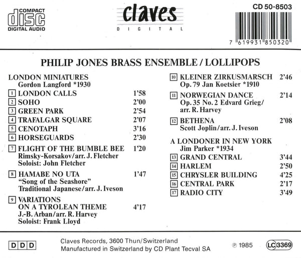 (1985) Lollipops / CD 8503 - Claves Records (1985) Lollipops / CD 8503 - Claves Records