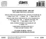 (1987) Mendelssohn: The Works for Cello & Piano