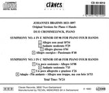 (1990) Brahms: Symphony No. 4 & No. 1 (Original Versions for Piano Four Hands)