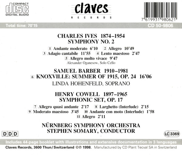 (1998) 20th Century American Music / CD 9806 - Claves Records
