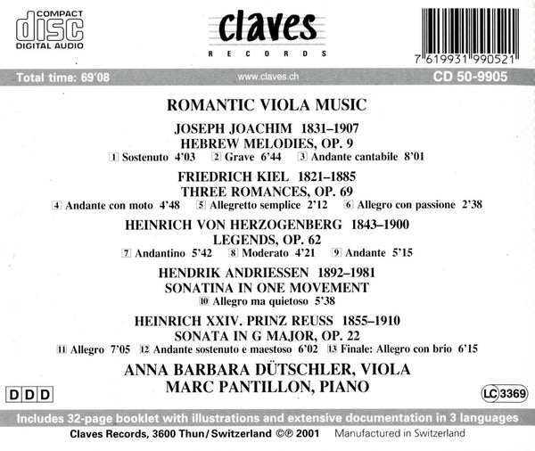 (2000) Romantic Viola Music / CD 9905 - Claves Records