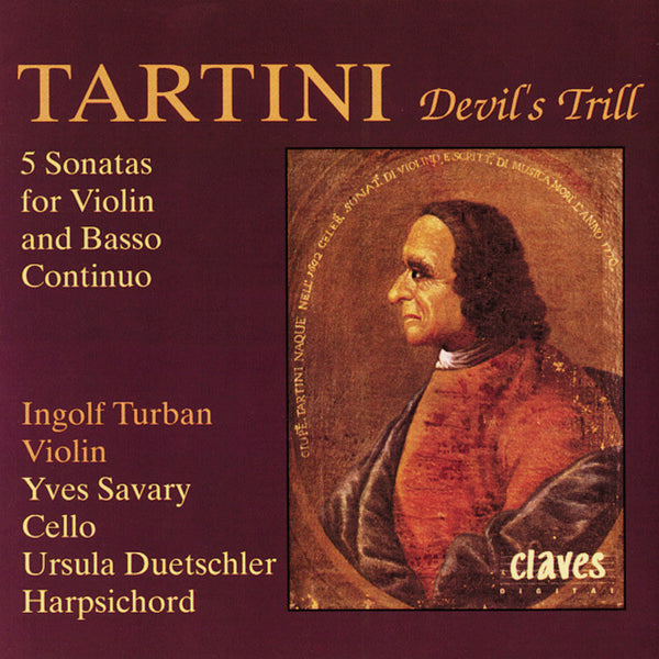 (1991) Giuseppe Tartini: Five Sonatas For Violin & Basso Continuo / CD 9110 - Claves Records