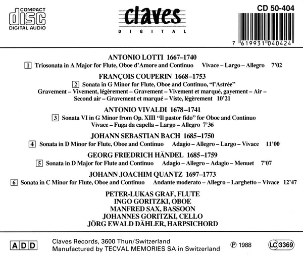 (1988) Barocke Kammermusik / CD 0404 - Claves Records (1988) Barocke Kammermusik / CD 0404 - Claves Records