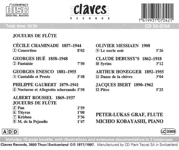 (1997) French Music for Flute / CD 0704 - Claves Records