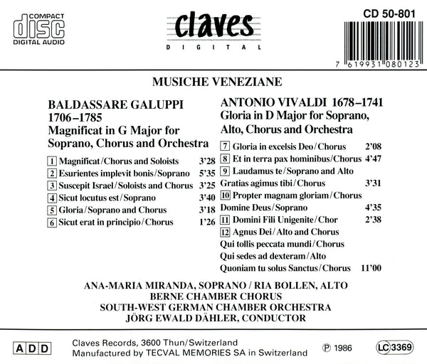 (1986) Musiche Veneziane / CD 0801 - Claves Records (1986) Musiche Veneziane / CD 0801 - Claves Records