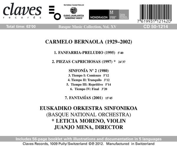 (2013) Basque Music Collection, Vol. XV / CD 1214 - Claves Records (2013) Basque Music Collection, Vol. XV / CD 1214 - Claves Records