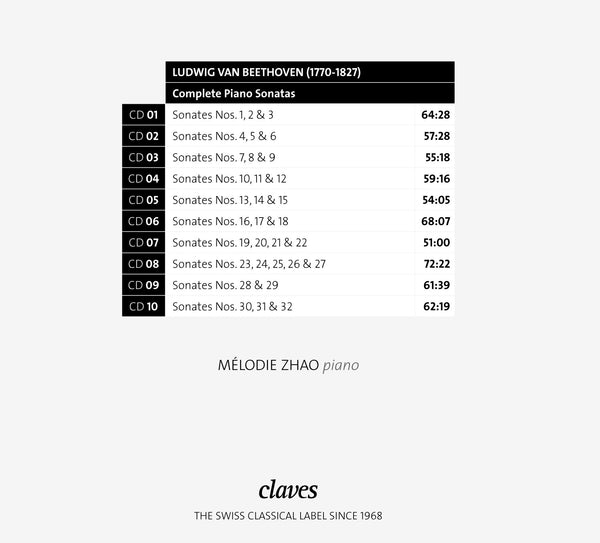 (2014) Mélodie Zhao: Beethoven Complete Piano Sonatas / CD 1304-13 - Claves Records (2014) Mélodie Zhao: Beethoven Complete Piano Sonatas / CD 1304-13 - Claves Records