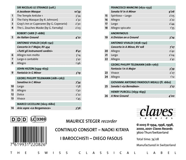 (2005) Maurice Steger: Portrait / CD 2208 - Claves Records (2005) Maurice Steger: Portrait / CD 2208 - Claves Records
