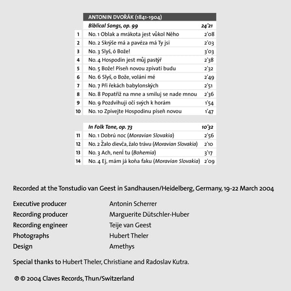 (2004) Dvorak & Smetana: Songs / CD 2411 - Claves Records