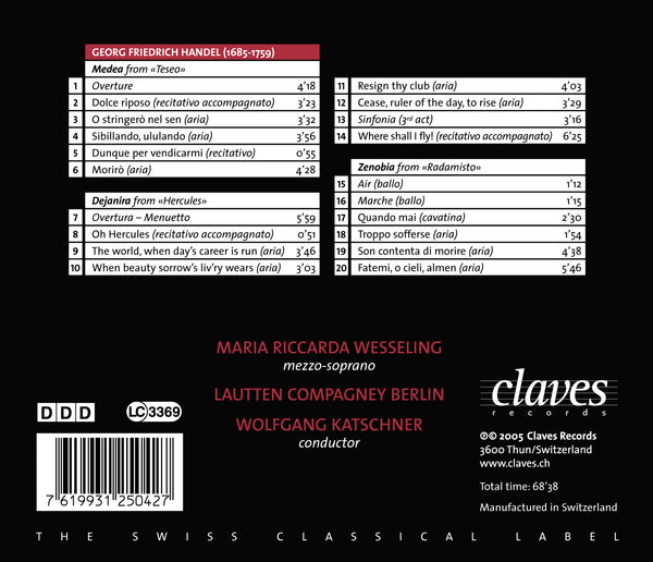 (2005) Handel: Heroines Arias / CD 2504 - Claves Records