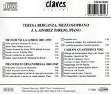 (1984) Villa-Lobos, Braga & Guastavino: Songs from South America for Mezzo Soprano & Piano
