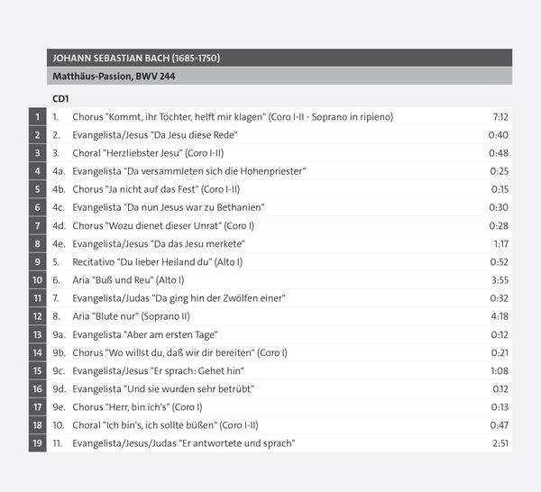 (2020) Bach: Matthäus-Passion / CD 3012/13 - Claves Records (2020) Bach: Matthäus-Passion / CD 3012/13 - Claves Records