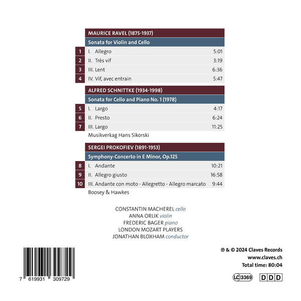 (2024) Ravel - Schnittke - Prokofiev / CD 3097 - Claves Records