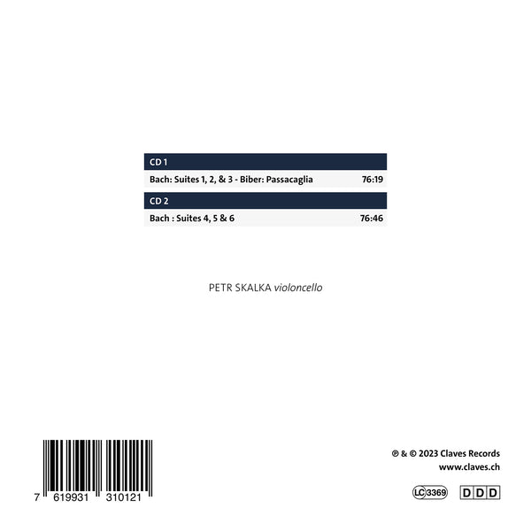 (2024) 6 Suites a Violoncello solo senza Basso / CD 3101/02 - Claves Records