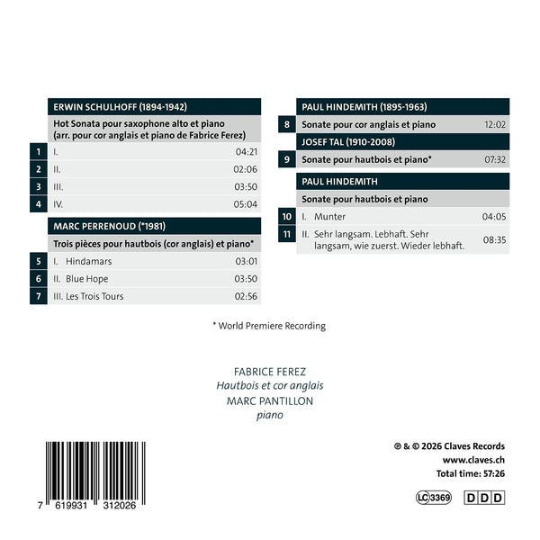 (2026) HINDAMARS / CD 3120 - Claves Records