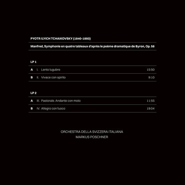 (2026) Manfred, Symphonie en quatre tableaux d'après le poème dramatique de Byron, Op. 58 / DO 3140/41 - Claves Records
