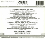 (2000) Brahms, R. Strauss & Schoenberg: Violin Sonatas
