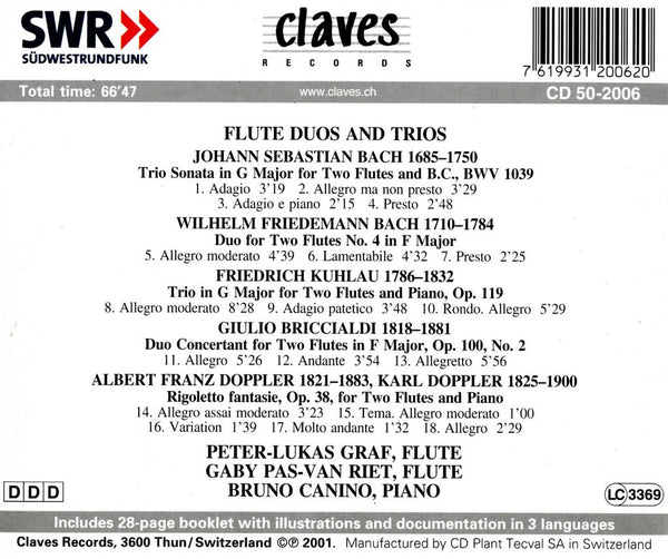 (2001) Flute Duos & Trios / CD 2006 - Claves Records