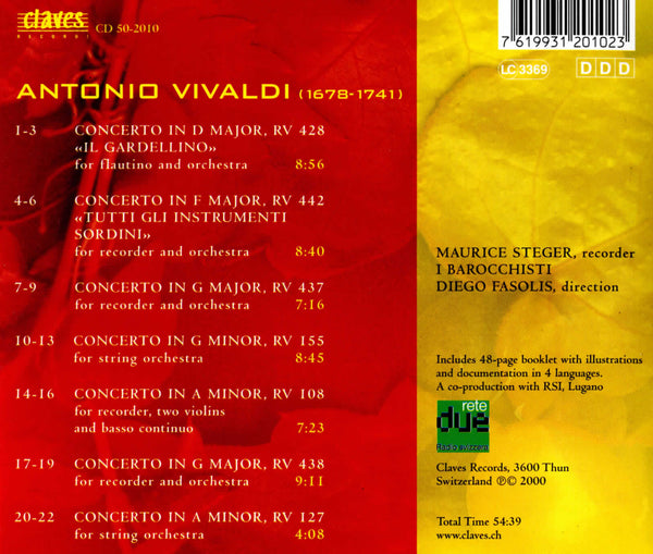 (2000) Vivaldi: Concertos / CD 2010 - Claves Records