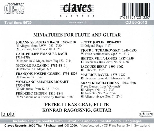 (2000) Miniatures For Flute & Guitar / CD 2013 - Claves Records