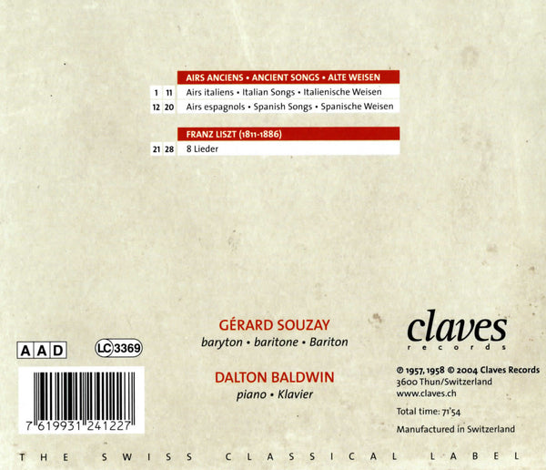 (2004) Song Recital / CD 2412 - Claves Records