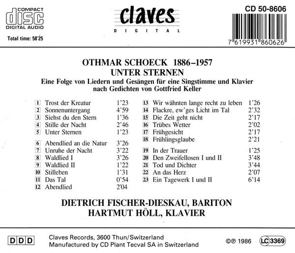 (1986) Schoeck: Unter Sternen, Op. 55 / CD 8606 - Claves Records