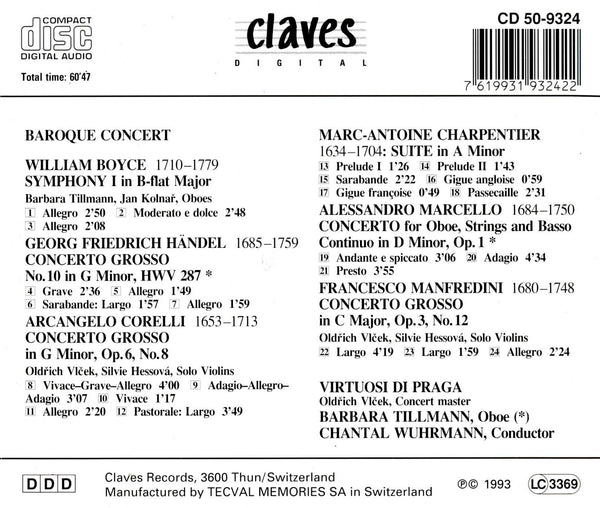 (1993) Baroque Concert / CD 9324 - Claves Records