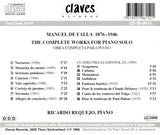 (1996) Falla: The Complete Works for Solo Piano
