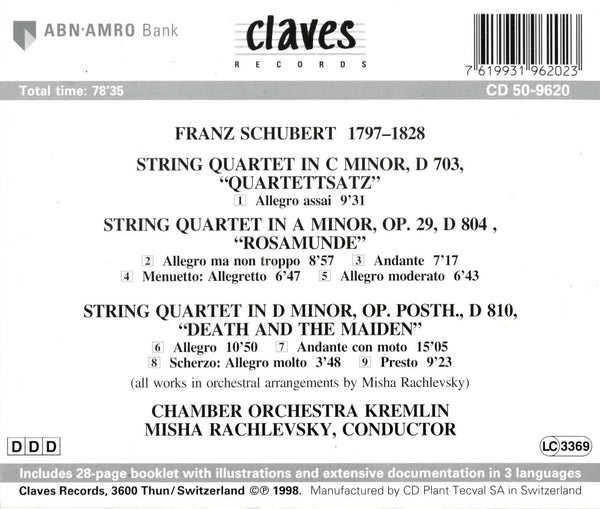 (1998) Schubert: String Quartets in String Orchestra Versions / CD 9620 - Claves Records