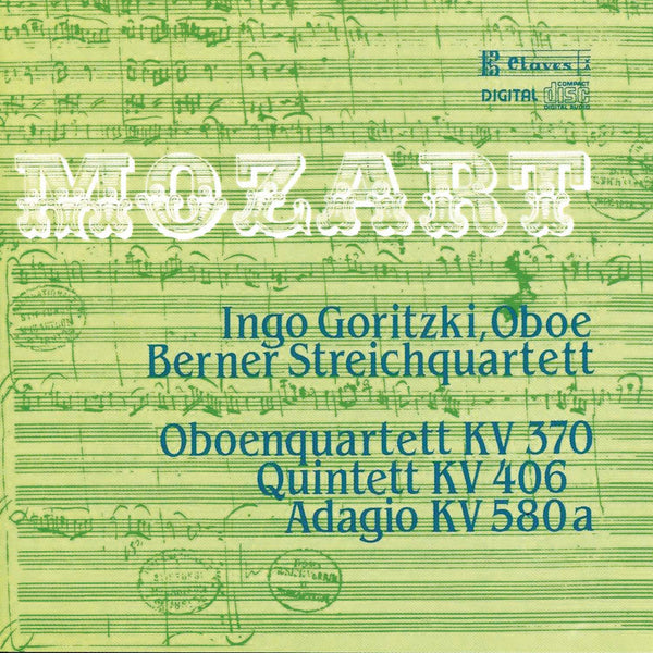 (1985) Mozart: Quintet K. 406 - Oboe Quartet K. 370 - Adagio K. 580a / CD 8406 - Claves Records