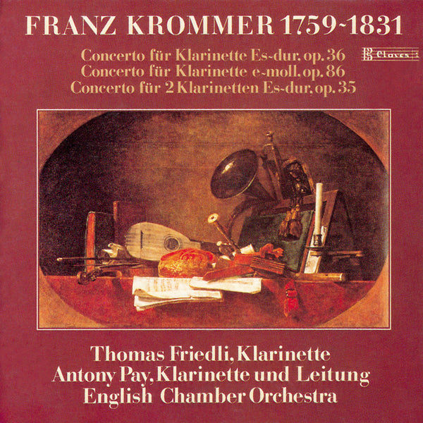 (1986) Krommer: Clarinet Concertos / CD 8602 - Claves Records