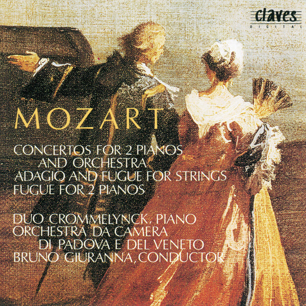 (1990) Mozart: Concertos for Two Pianos and Orchestra, K. 365 & 242 - Fugue for Two Pianos, K. 426 - Adagio and Fugue for Strings, K. 546 / CD 9022 - Claves Records