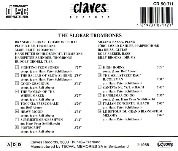 (1988) The Slokar Trombones / CD 0711 - Claves Records